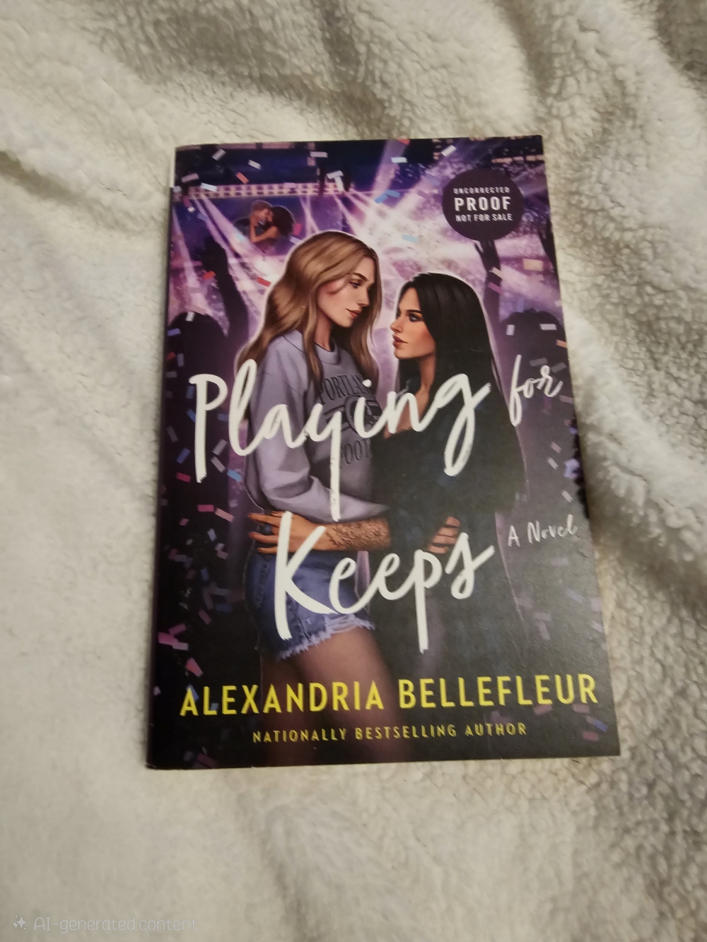 Playing for Keeps by Alexandria Bellefleur ARC Uncorrected Proof Novel